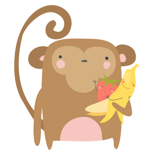 Monkey illustration for Preschool