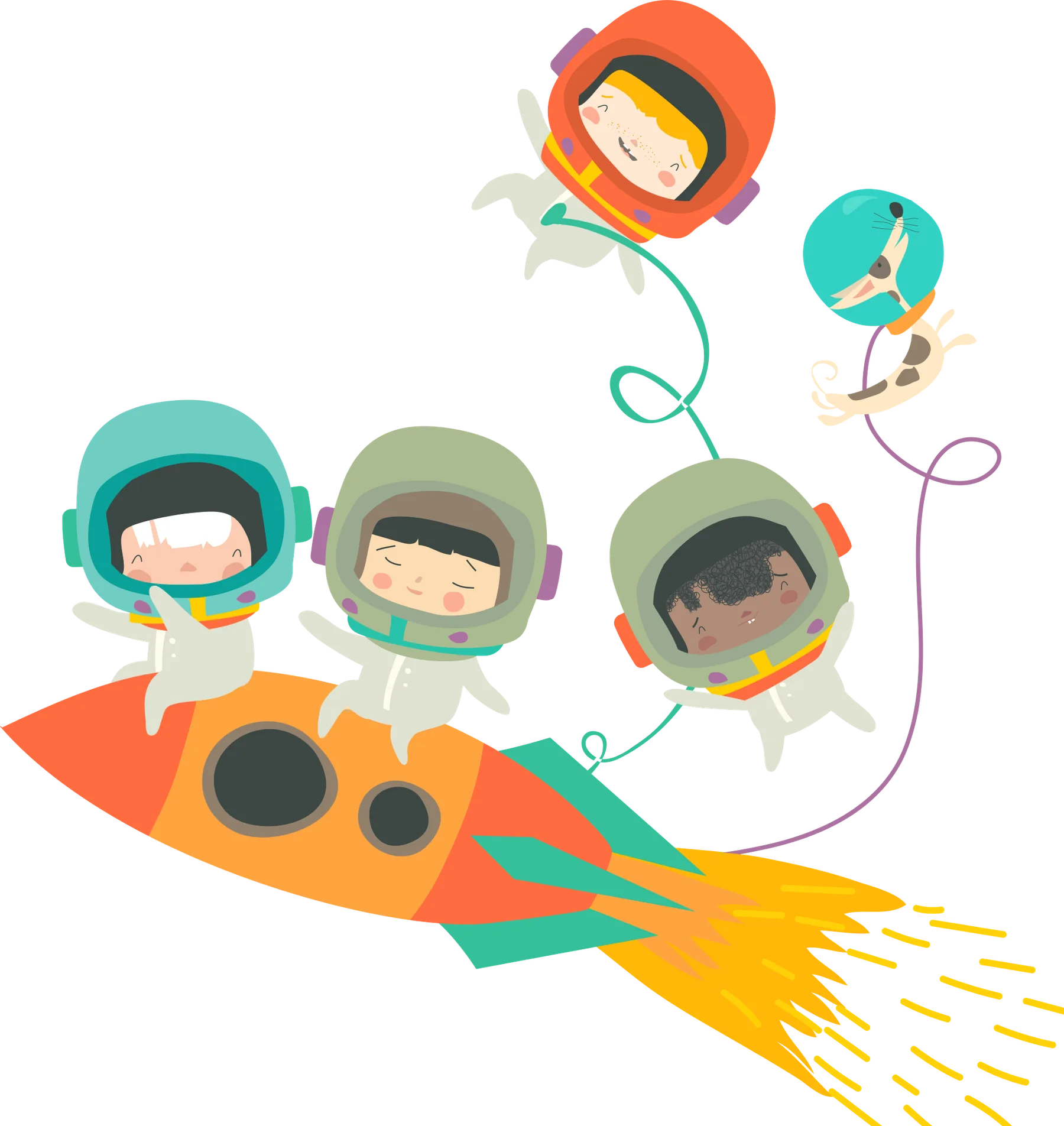 Children setting off on an adventure