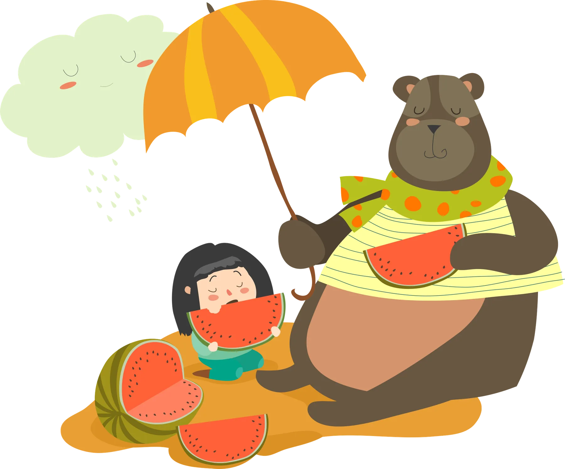 Teddy bears picnic illustration